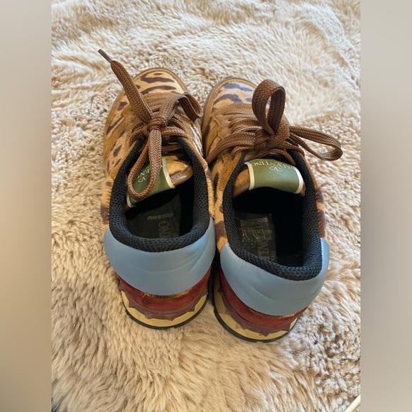 Valentino rock stud leopard print sneakers size 7 Eu 37 1/2 - Picture 10 of 16